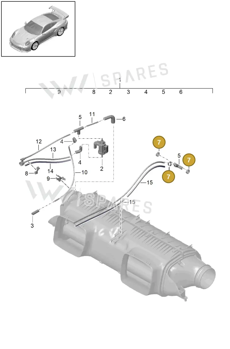 99951270700 — Porsche GT2 RS Clubsport (2013-2020) diagram p42106010, position 7