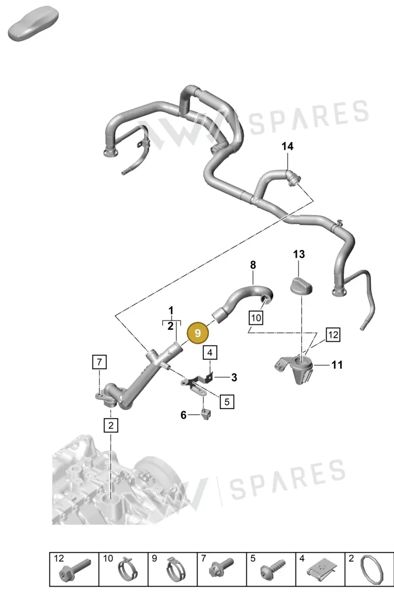 99951270901 — Porsche 911 (2020-2022) diagram p57104150, position 9
