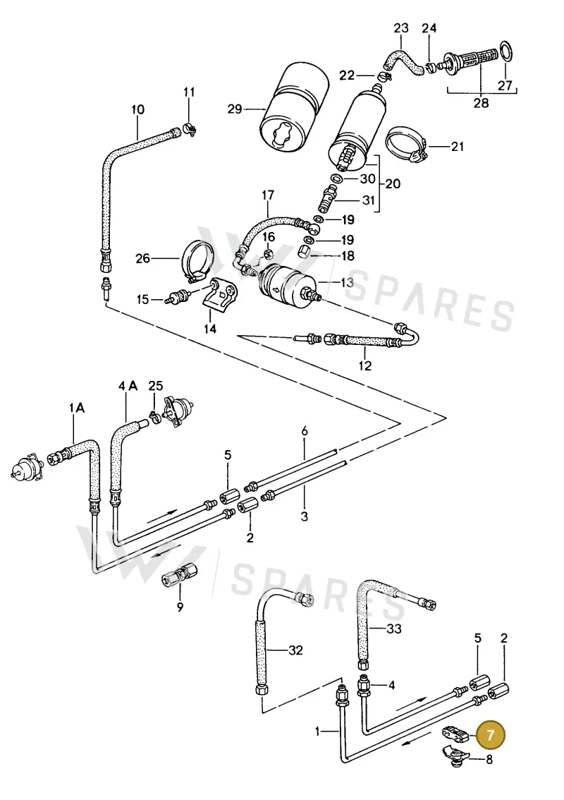 99959197540 — Porsche Coupe (1988-1991) diagram p14201012, position 7