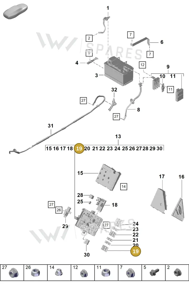 99960705400 — Porsche Boxster Spyder (2019-2020) diagram p55902060, position 19