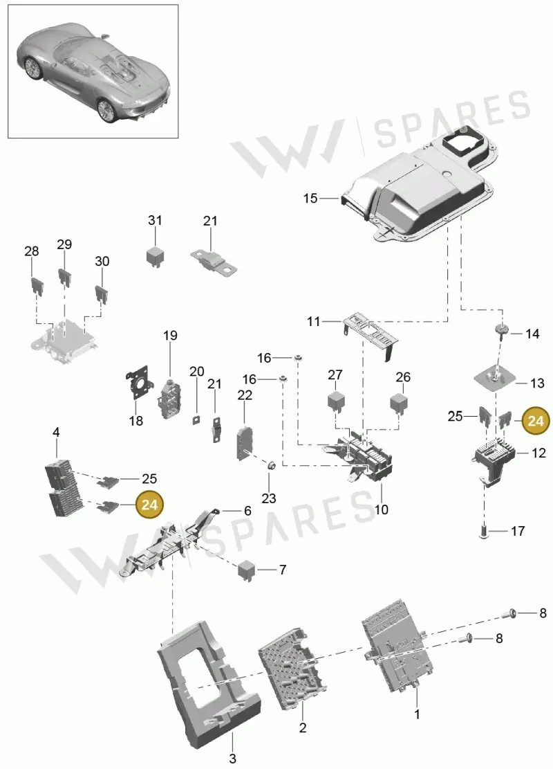 99960708200 — Porsche 918 Spyder (2014-2015) diagram p43902000, position 24