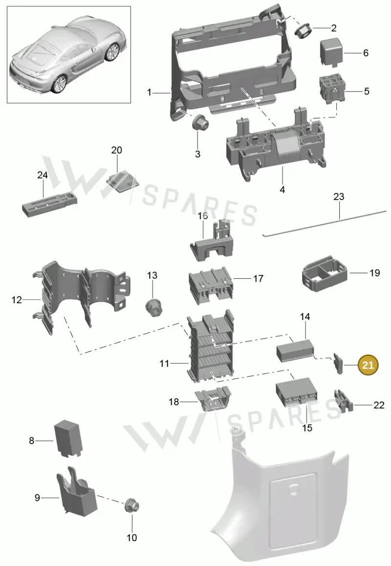 99960708200 — Porsche Cayman GT4 (2015-2016) diagram p45902000, position 21