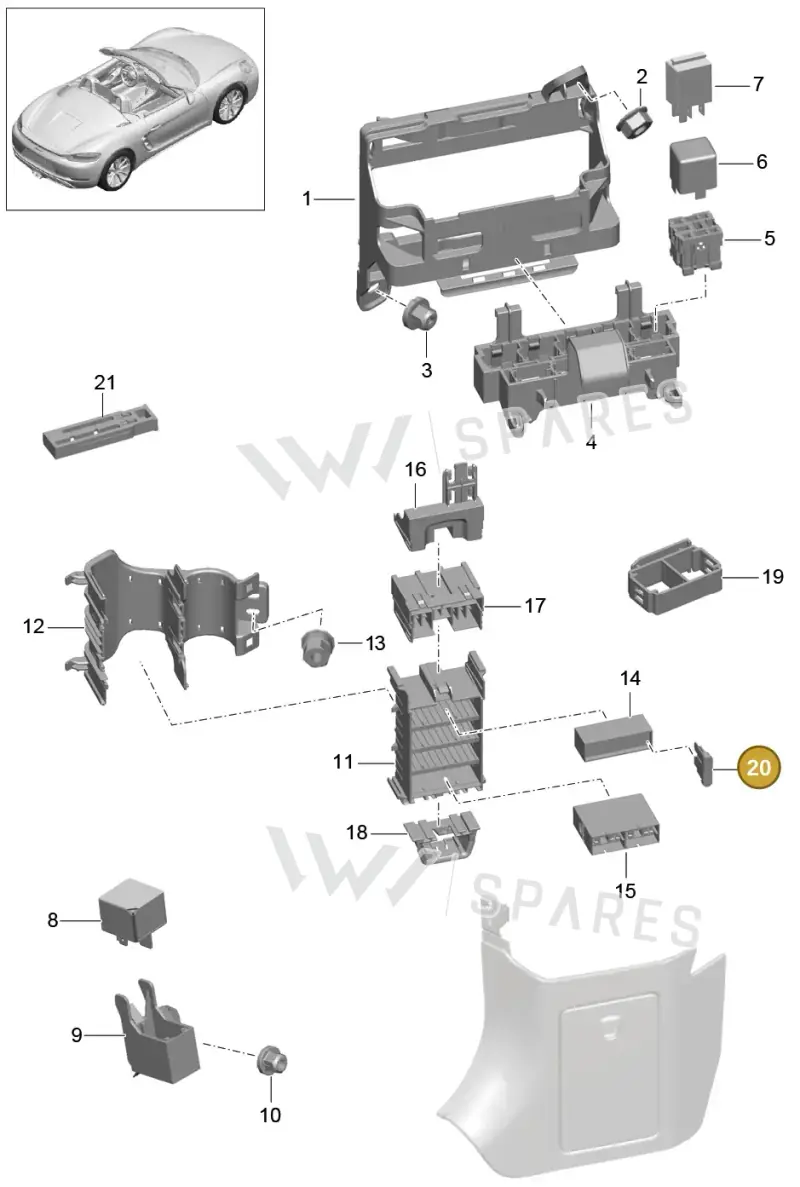 99960708200 — Porsche Boxster (2016-) diagram p48902000, position 20