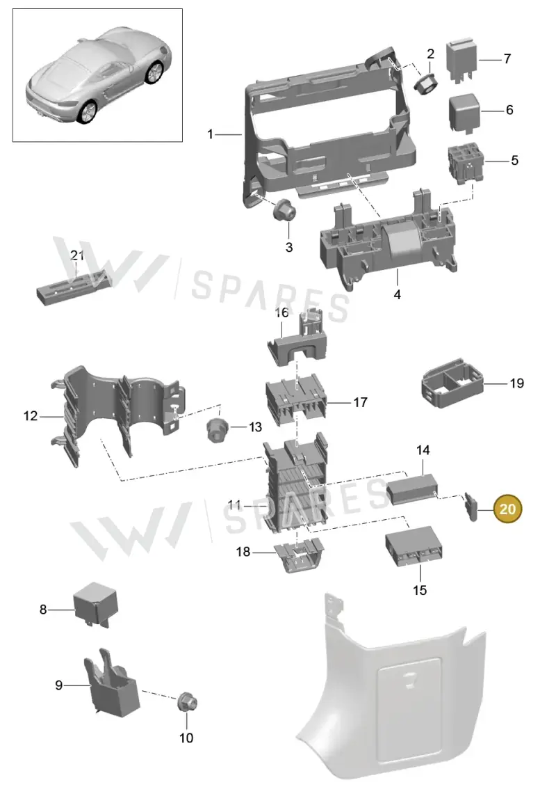 99960708200 — Porsche Cayman (2016-) diagram p50902000, position 20