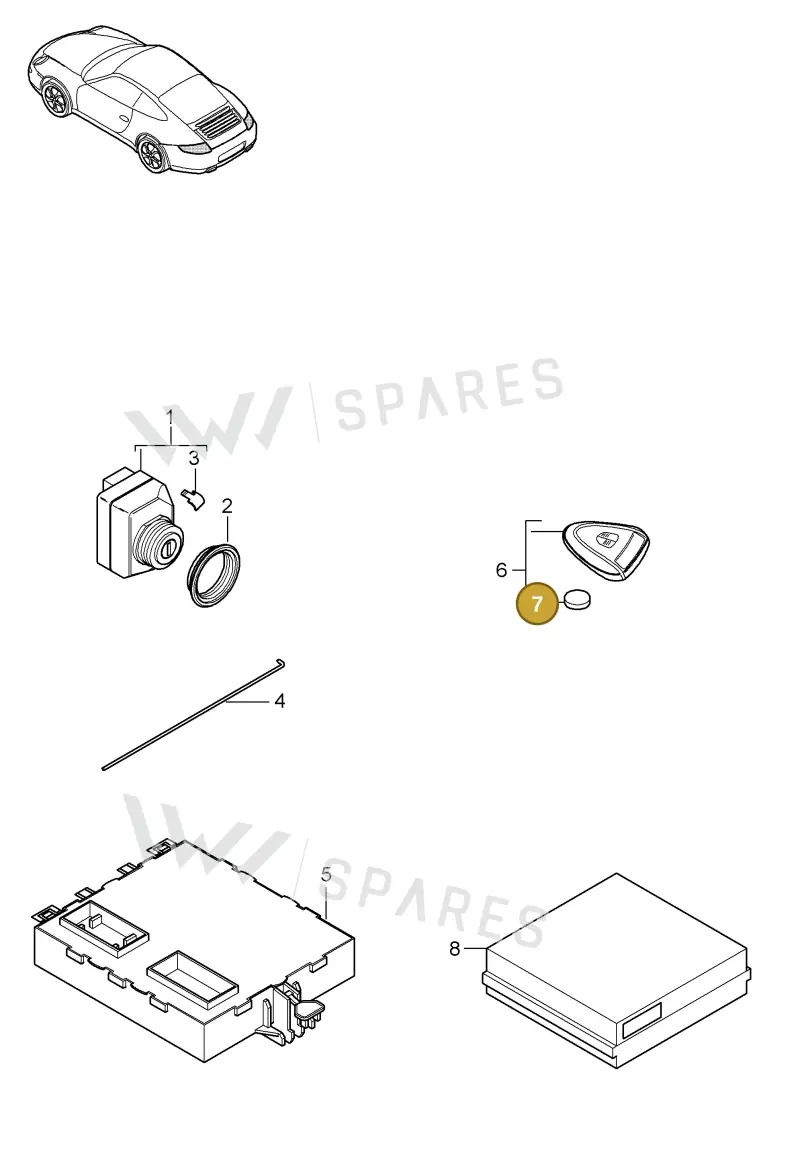 99961110800 — Porsche 911 Carrera (2008-2012) diagram p32901004, position 7