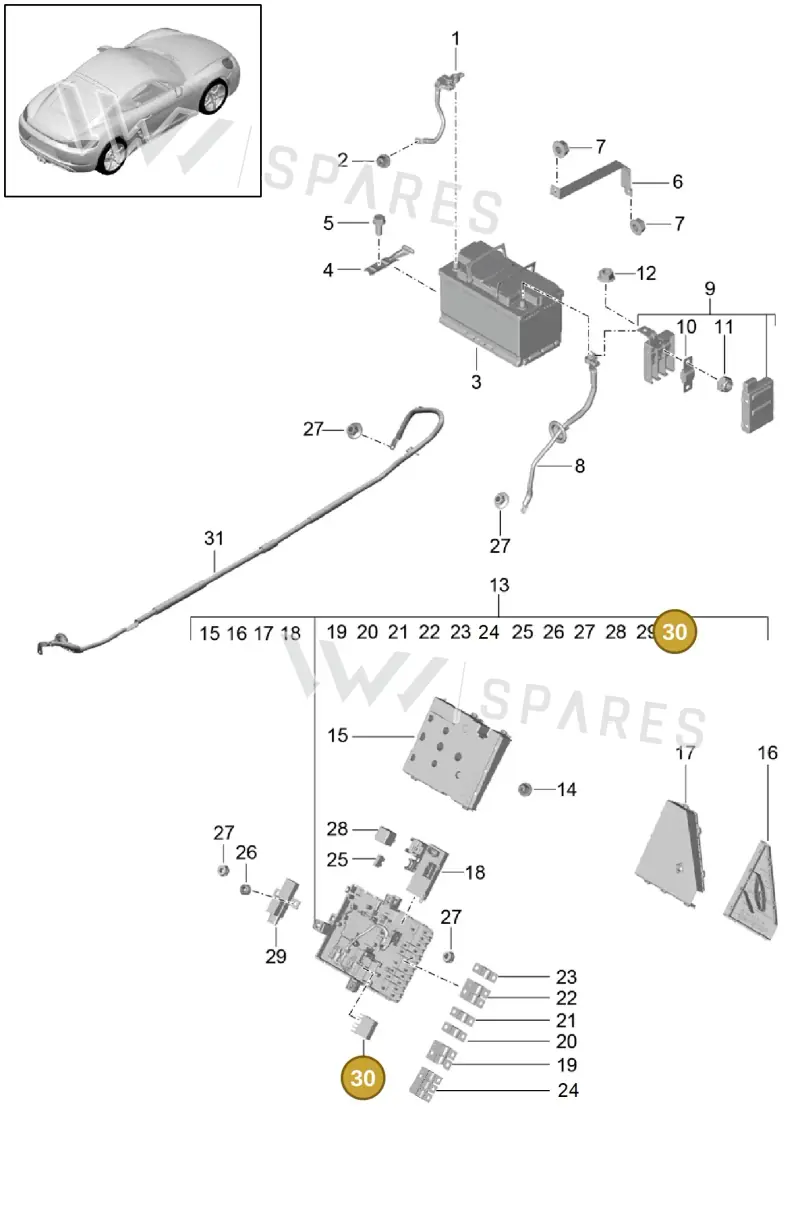 99965702190 — Porsche Cayman (2016-) diagram p50902006, position 30