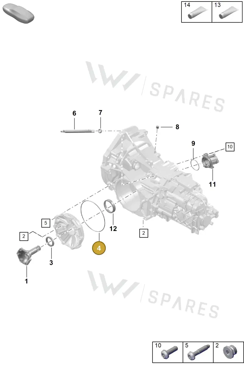 99970149740 — Porsche Boxster Spyder (2019-2020) diagram p54301150, position 4