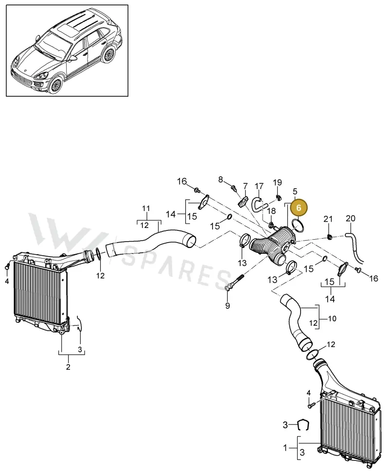 99970151740 — Porsche Cayenne (2010-2018) diagram p37107072, position 6