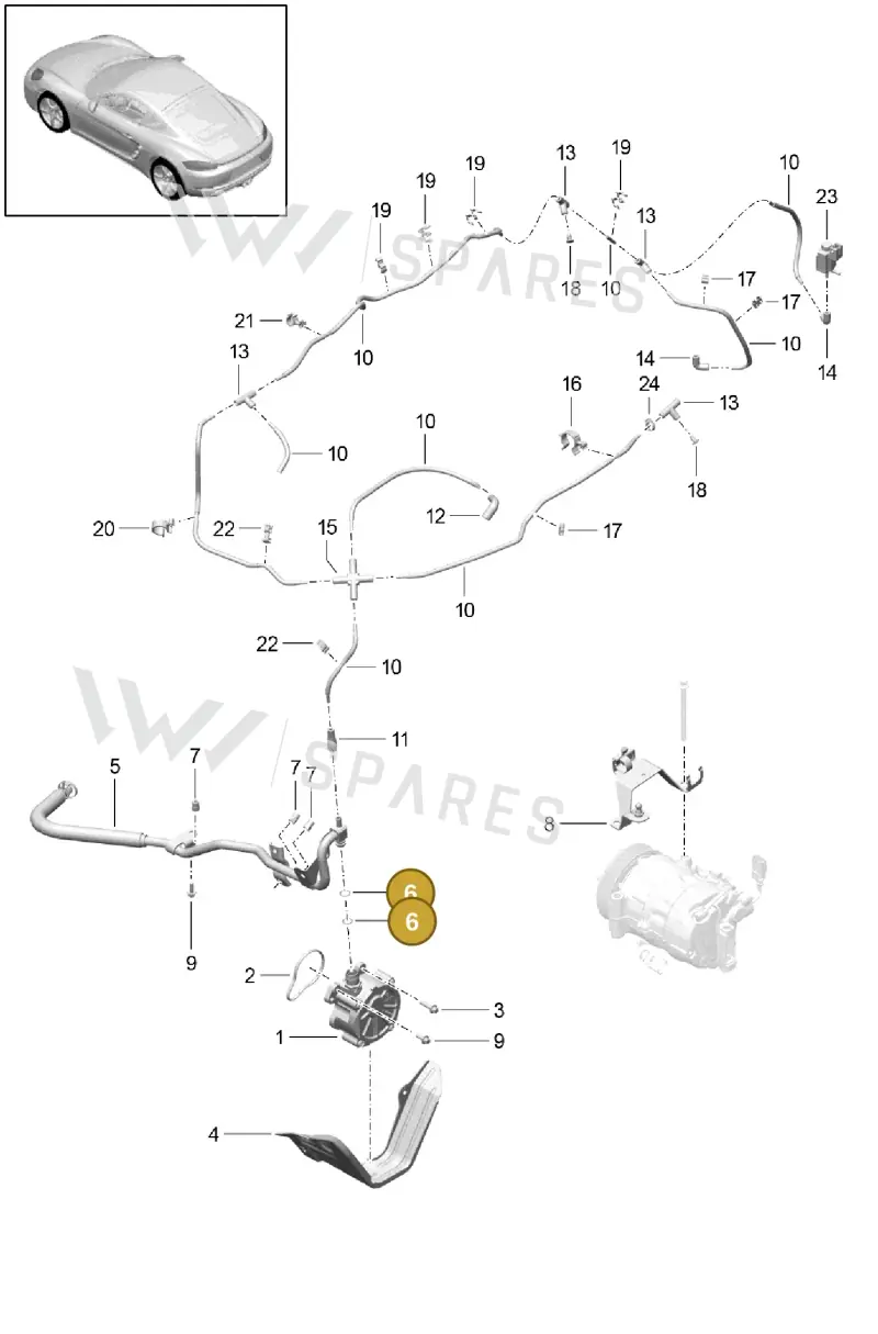 99970178940 — Porsche Cayman (2016-) diagram p50107015, position 6