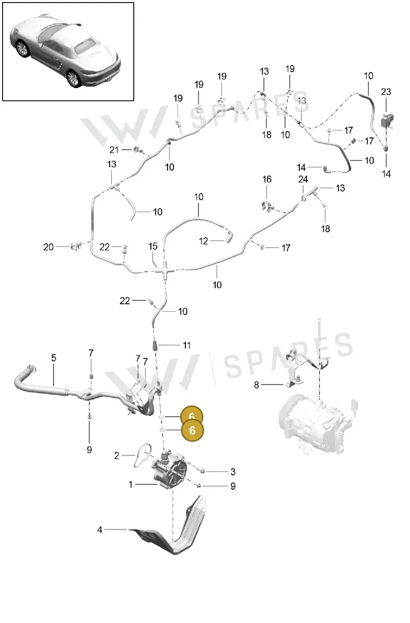 99970178940 — Porsche Boxster (2016-) diagram p48107015, position 6