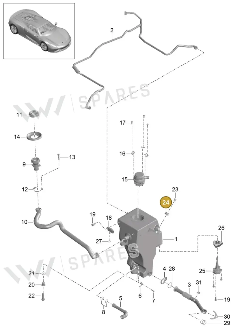 99970219340 — Porsche 918 Spyder (2014-2015) diagram p43104015, position 24