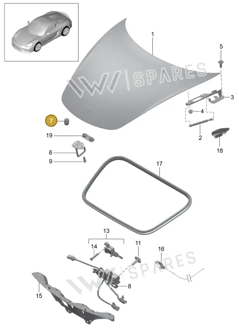 99970314041 — Porsche Boxster Spyder (2015-2016) diagram p46803000, position 7