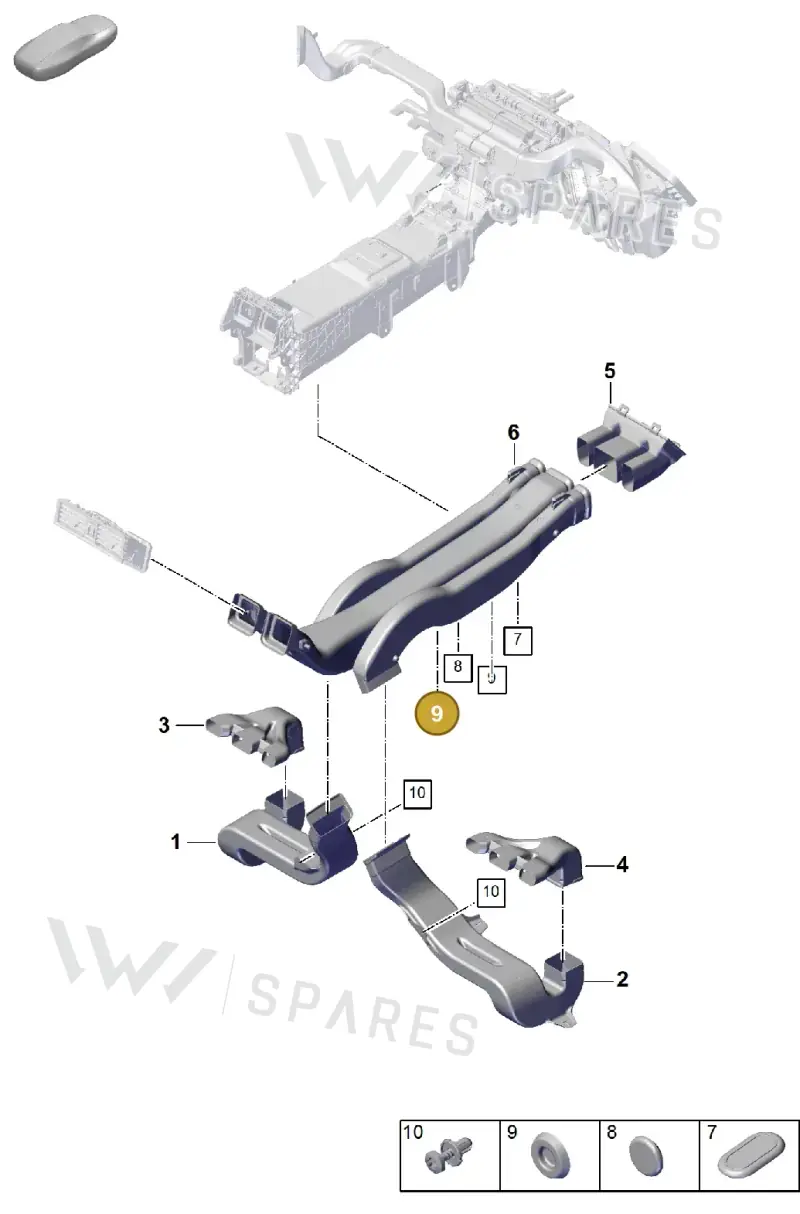 99970319640 — Porsche Cayenne Hybrid Coupe (2023-) diagram p60814200, position 9