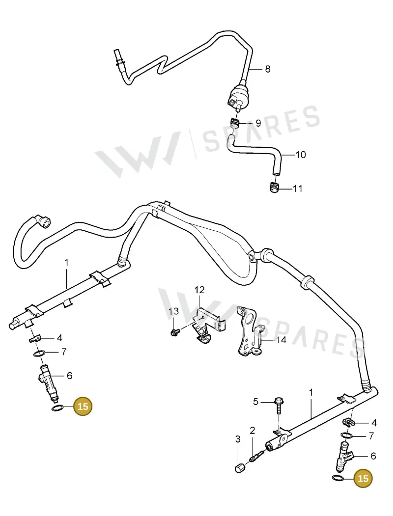 99970757340 — Porsche Carrera 4 Cabrio (2004-2008) diagram p26107005, position 15