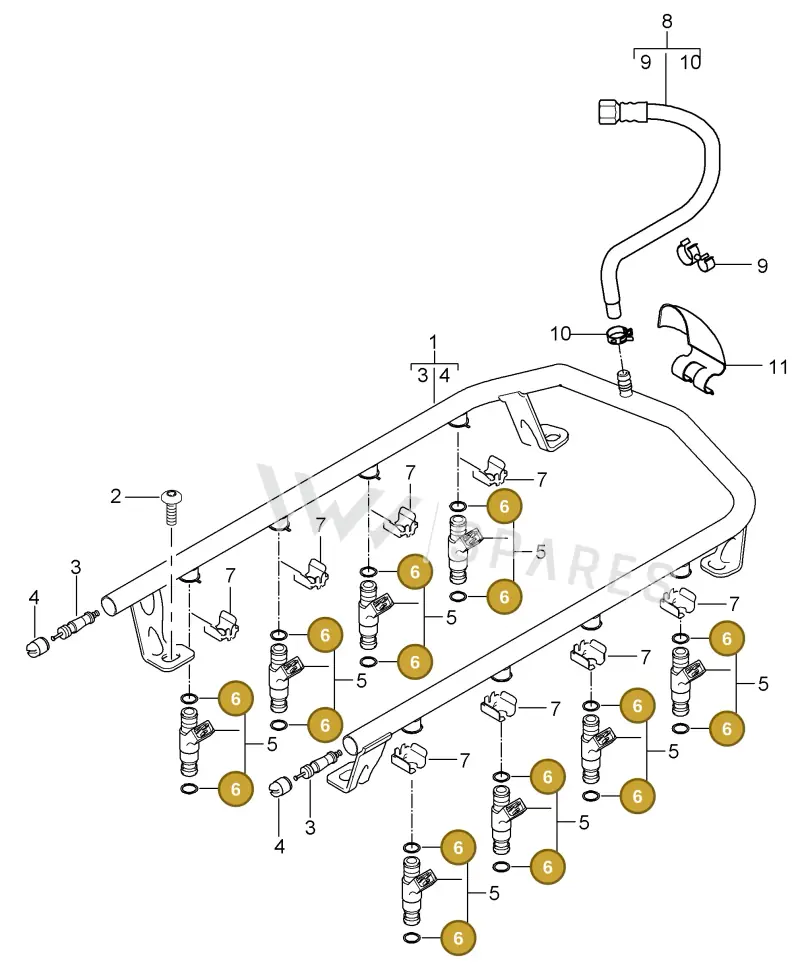99970757440 — Porsche Cayenne (2002-2006) diagram p24107005, position 6