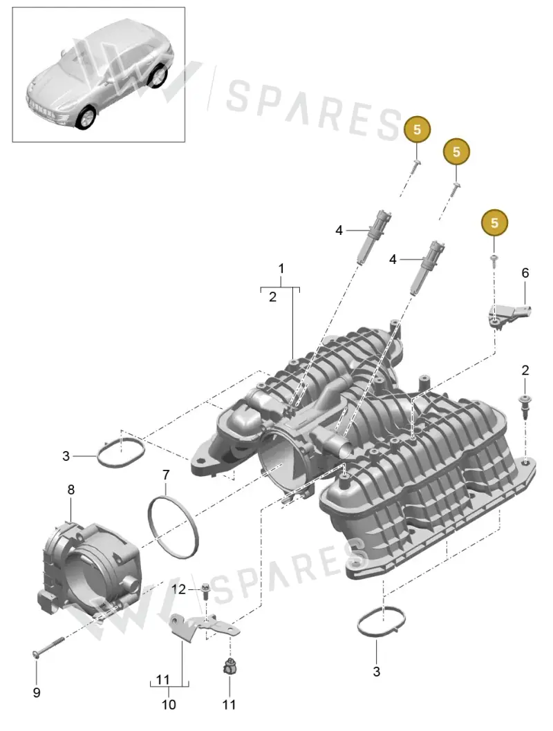 99991900601 — Porsche Macan (2013-2018) diagram p44107060, position 5