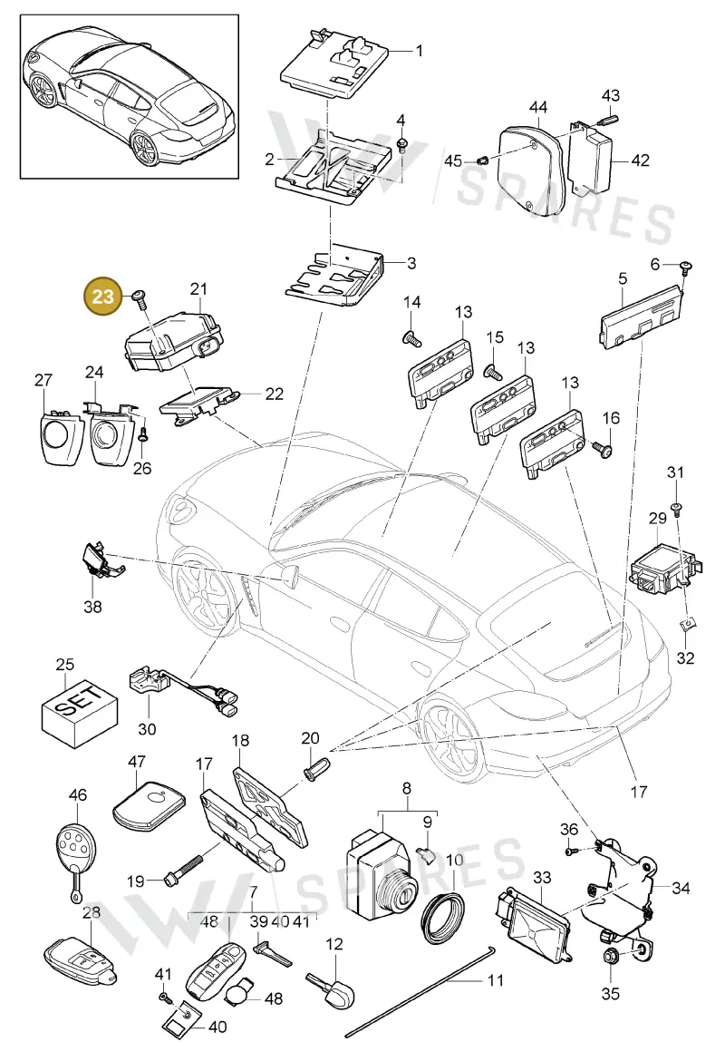 99991913409 — Porsche Panamera (2009-2016) diagram p35901004, position 23