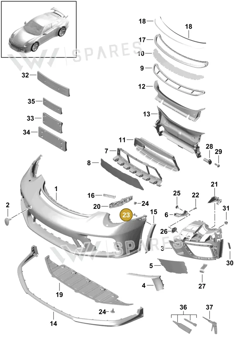 99991924601 — Porsche 911 (2013-2020) diagram p41802003, position 23