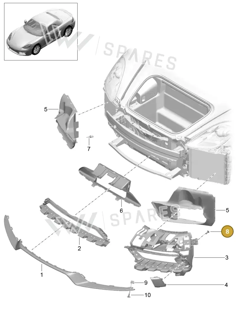 99991924601 — Porsche Boxster (2016-2019) diagram p48802013, position 8