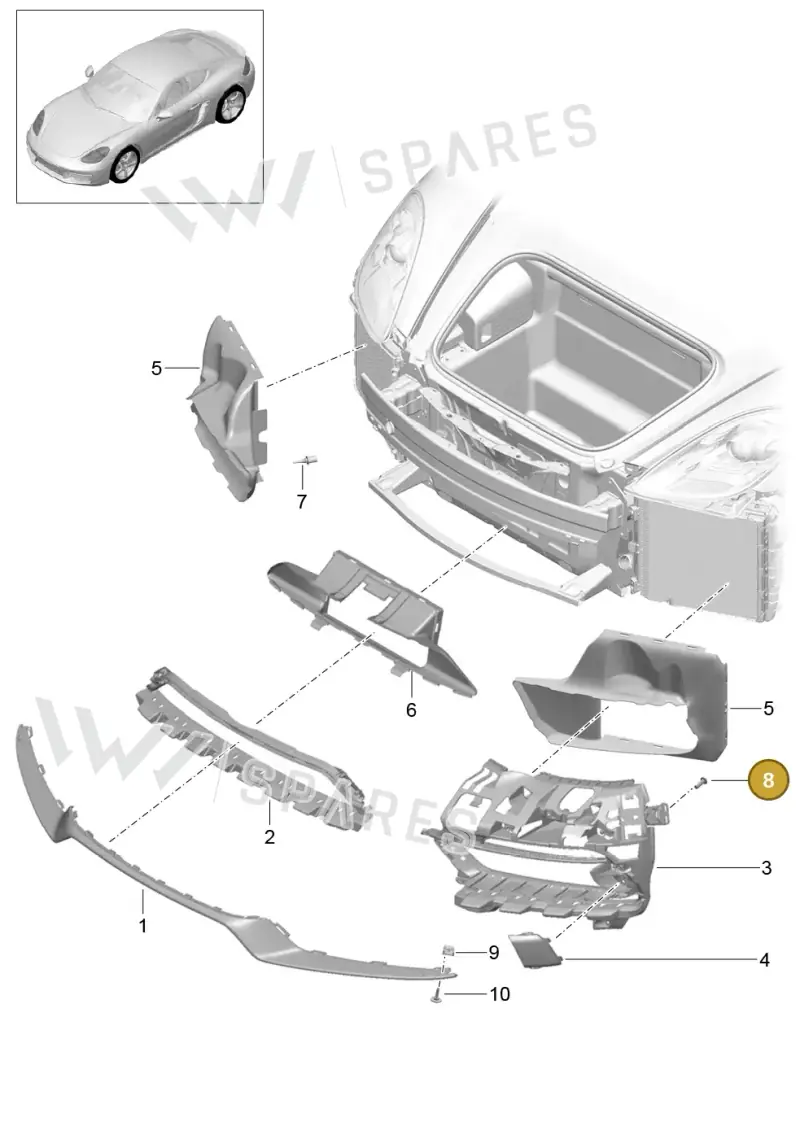 99991924601 — Porsche Cayman (2016-2019) diagram p50802013, position 8