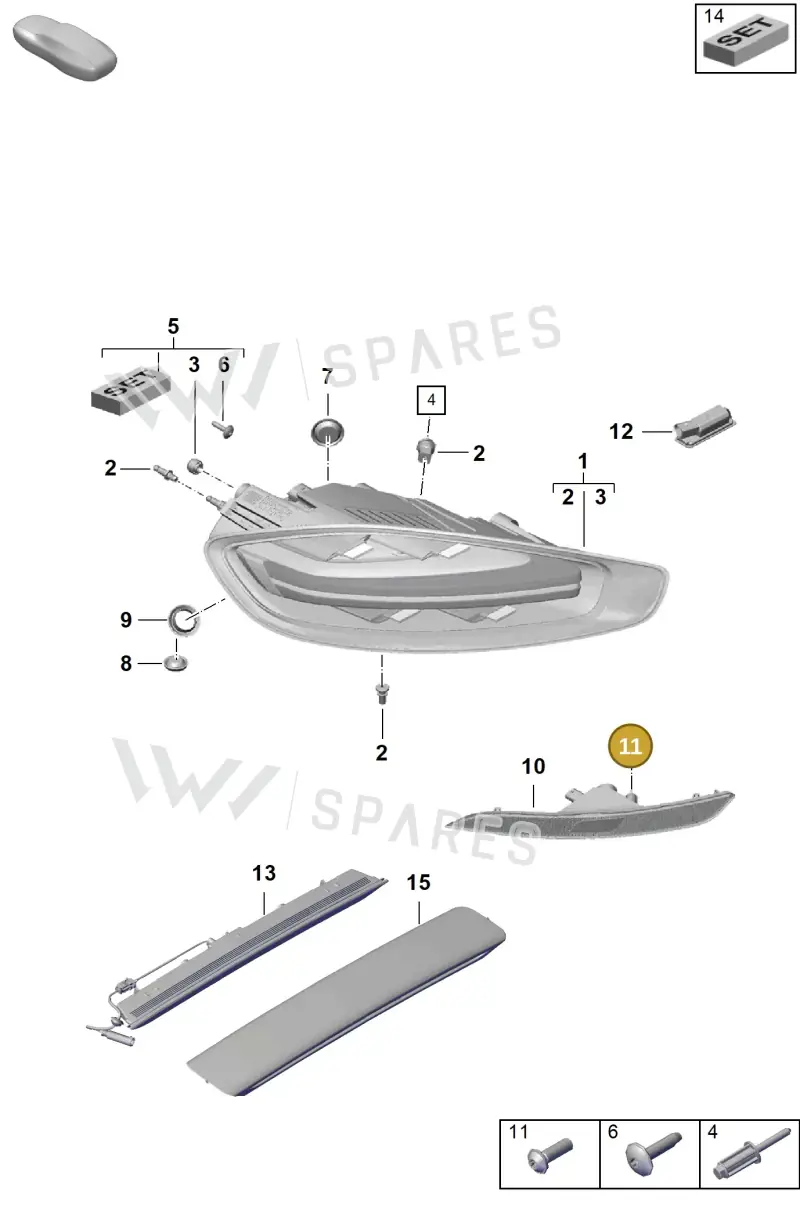 99991924601 — Porsche Boxster Spyder (2019-2020) diagram p54905050, position 11