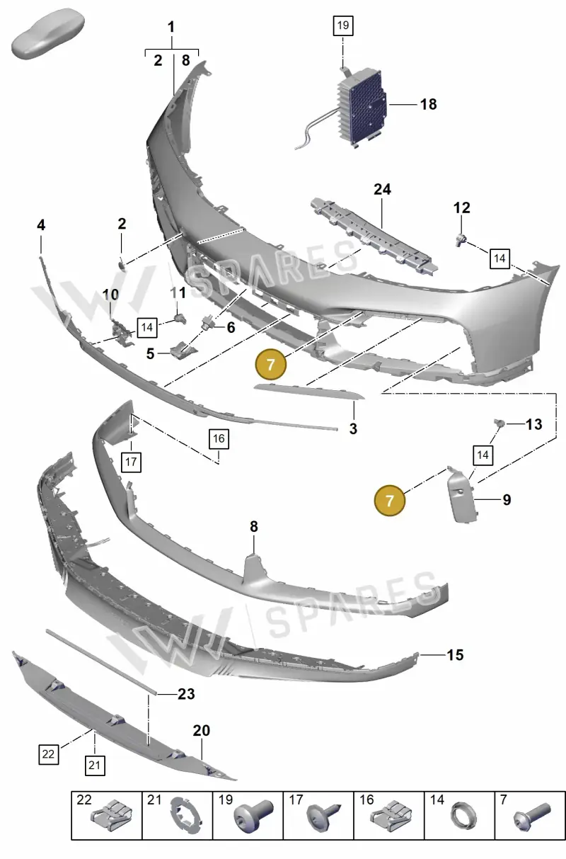 99991924601 — Porsche 911 (2020-2022) diagram p57802000, position 7