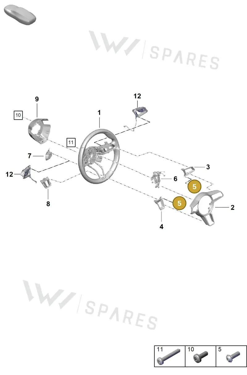 99991930401 — Porsche Boxster Spyder (2019-2020) diagram p54403055, position 5