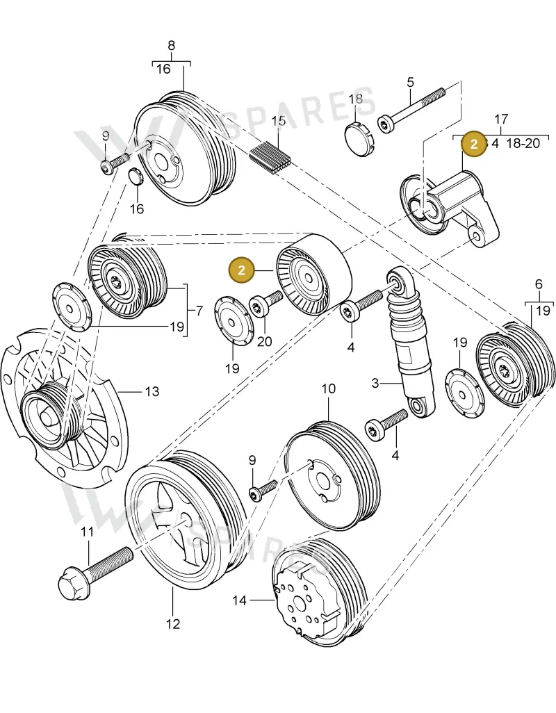 9A110221200 — Porsche Cayenne (2002-2006) diagram p24101010, position 2