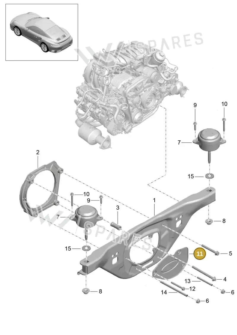 9A110225101 — Porsche GT2 RS Clubsport (2013-2020) diagram p42109000, position 11