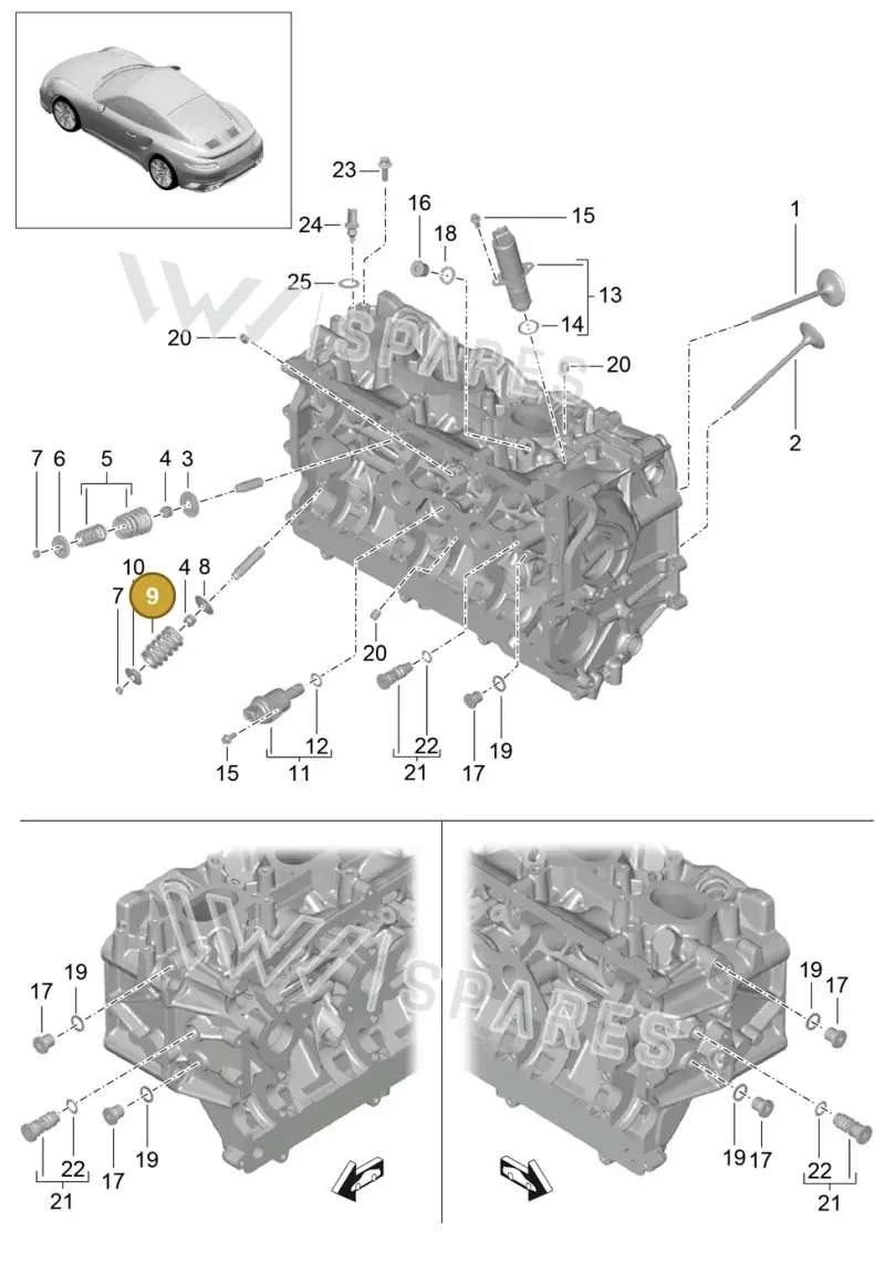 9A110511570 — Porsche 911 (2013-2020) diagram p42103005, position 9