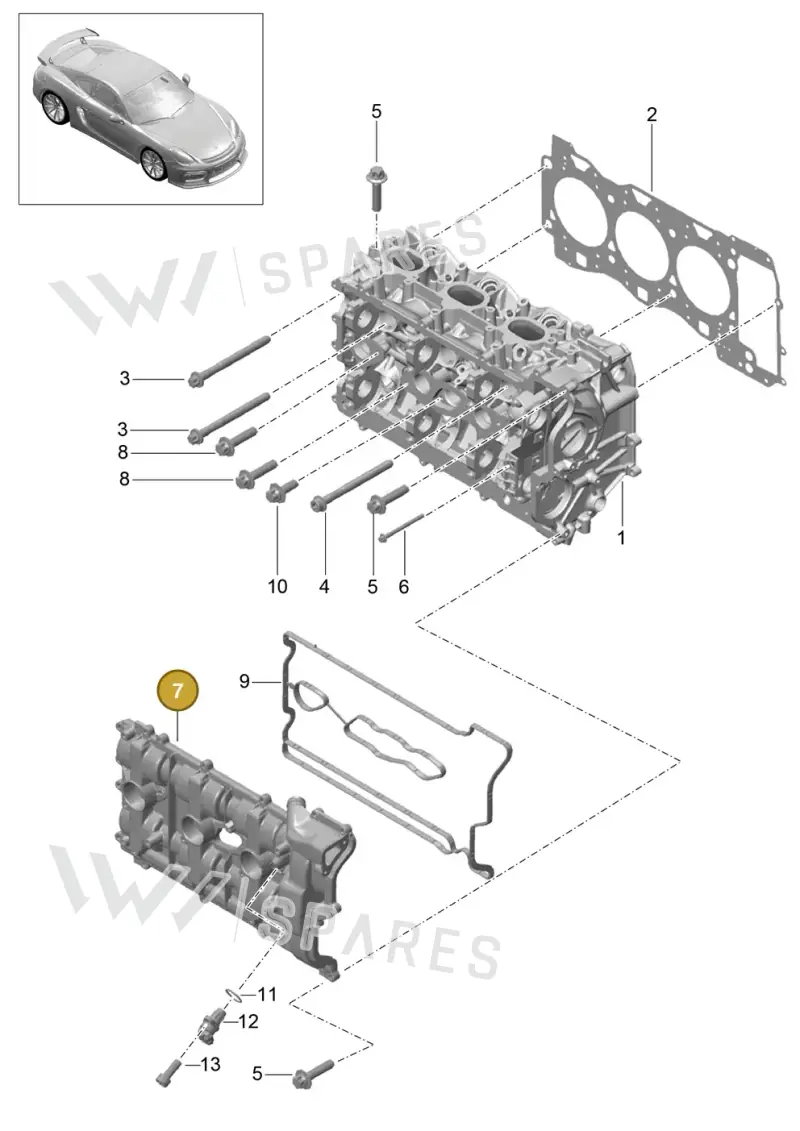 9A110523104 — Porsche Cayman GT4 (2015-2016) diagram p45103000, position 7