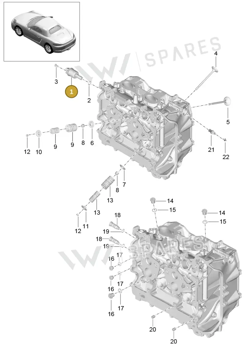 9A110530804 — Porsche Boxster (2016-2019) diagram p48103005, position 1