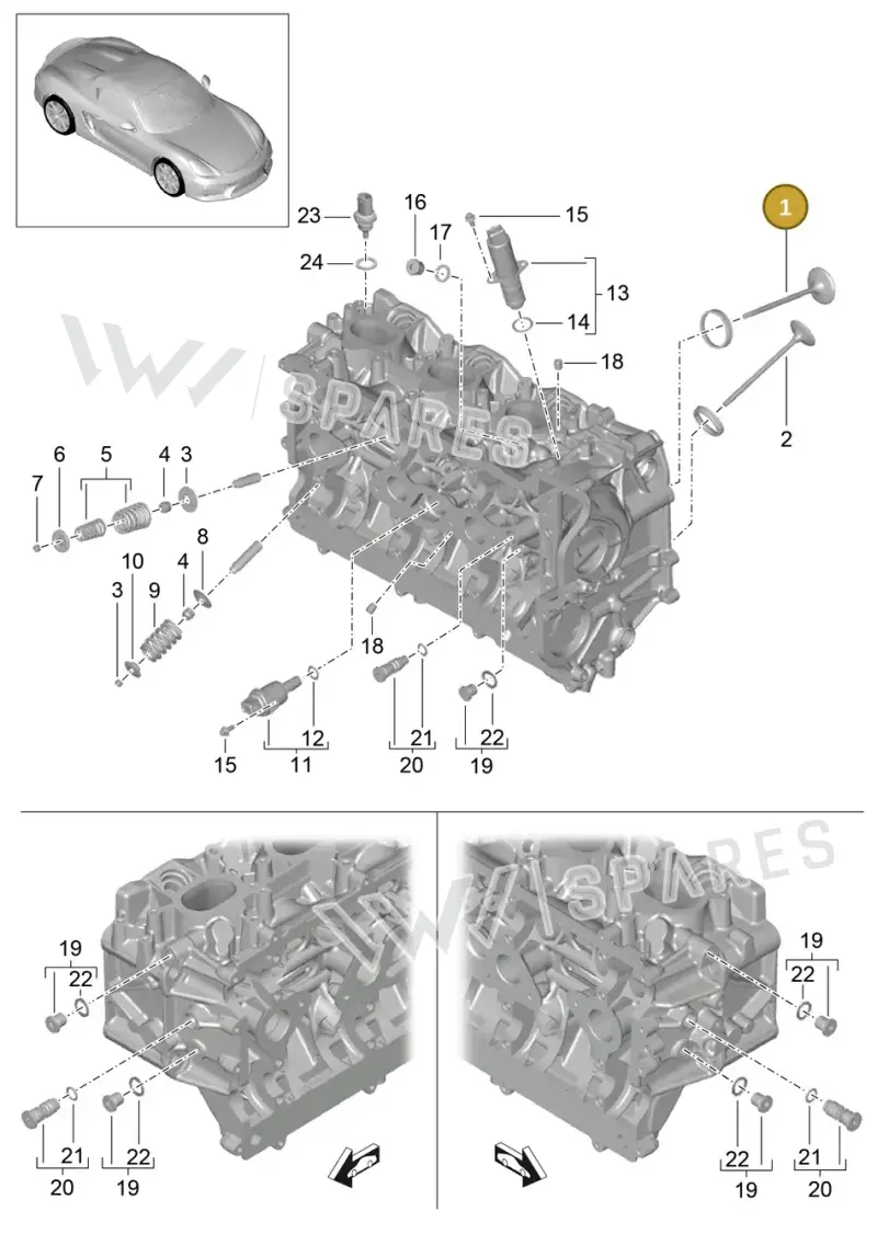 9A110531002 — Porsche Boxster Spyder (2015-2016) diagram p46103005, position 1