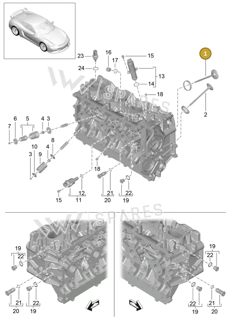 9A110531002 — Porsche Cayman GT4 (2015-2016) diagram p45103005, position 1