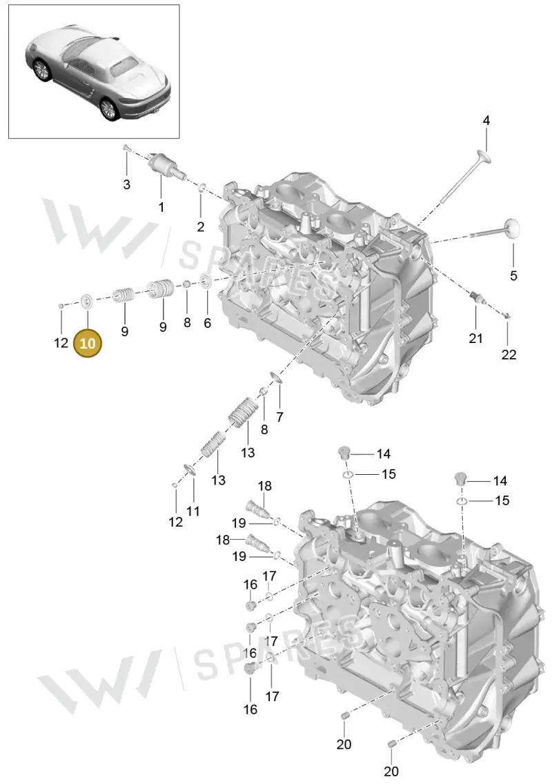 9A110535200 — Porsche Boxster (2016-2019) diagram p48103005, position 10