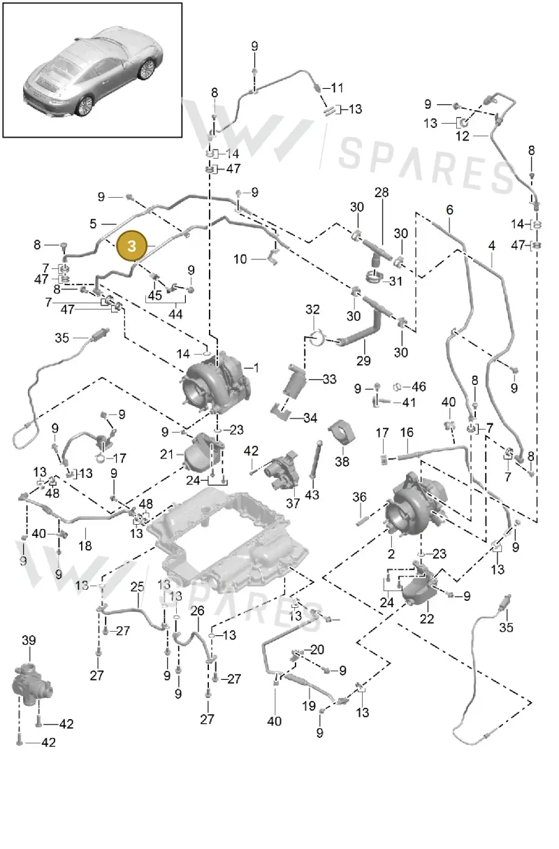 9A110607774 — Porsche GT2 RS Clubsport (2013-2020) diagram p42202005, position 3