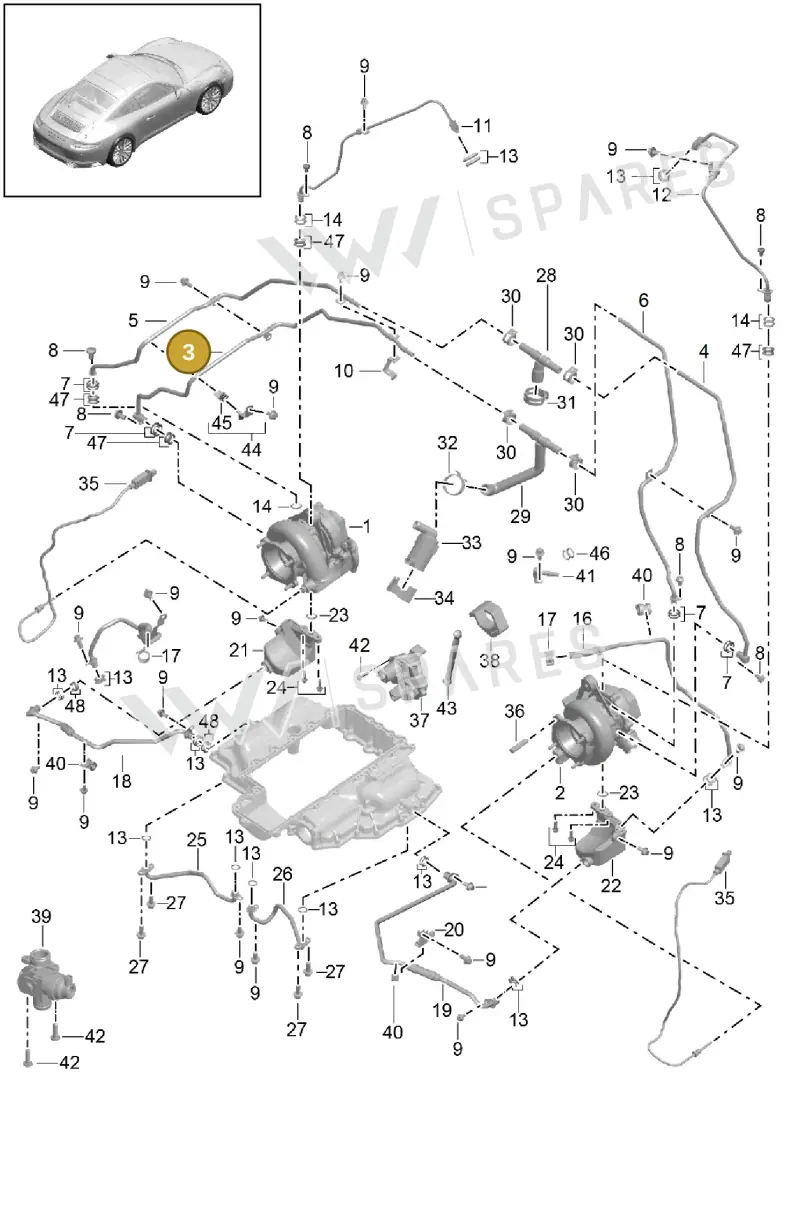 9A110607780 — Porsche 911 (2013-2020) diagram p42202000, position 3