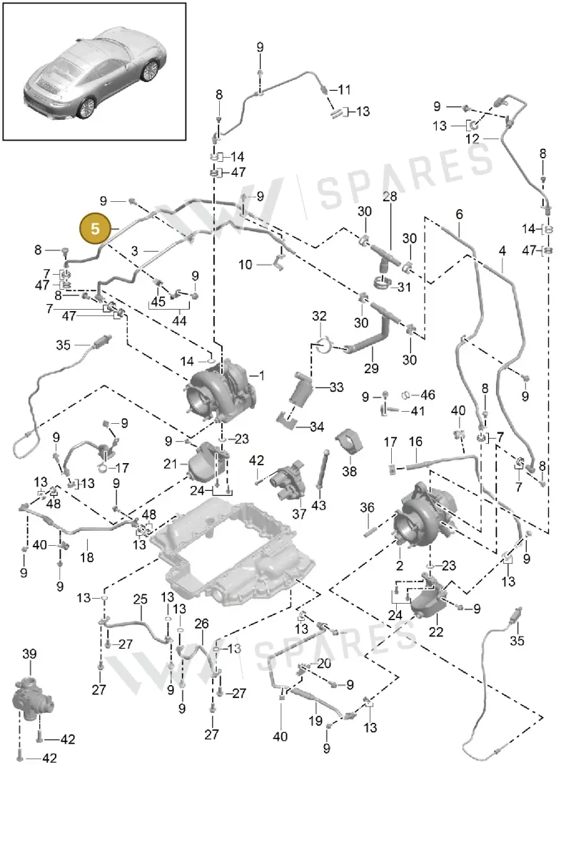 9A110607873 — Porsche 911 (2013-2020) diagram p42202000, position 5