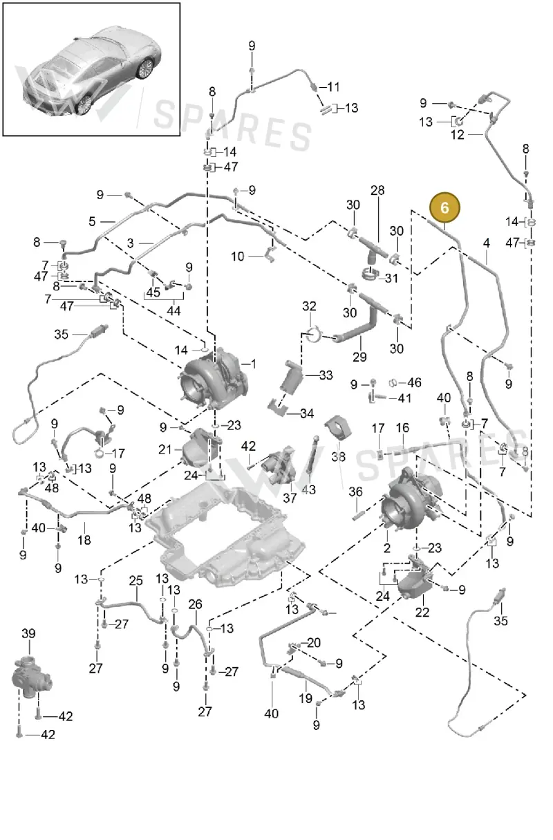 9A110608073 — Porsche 911 (2013-2020) diagram p42202000, position 6