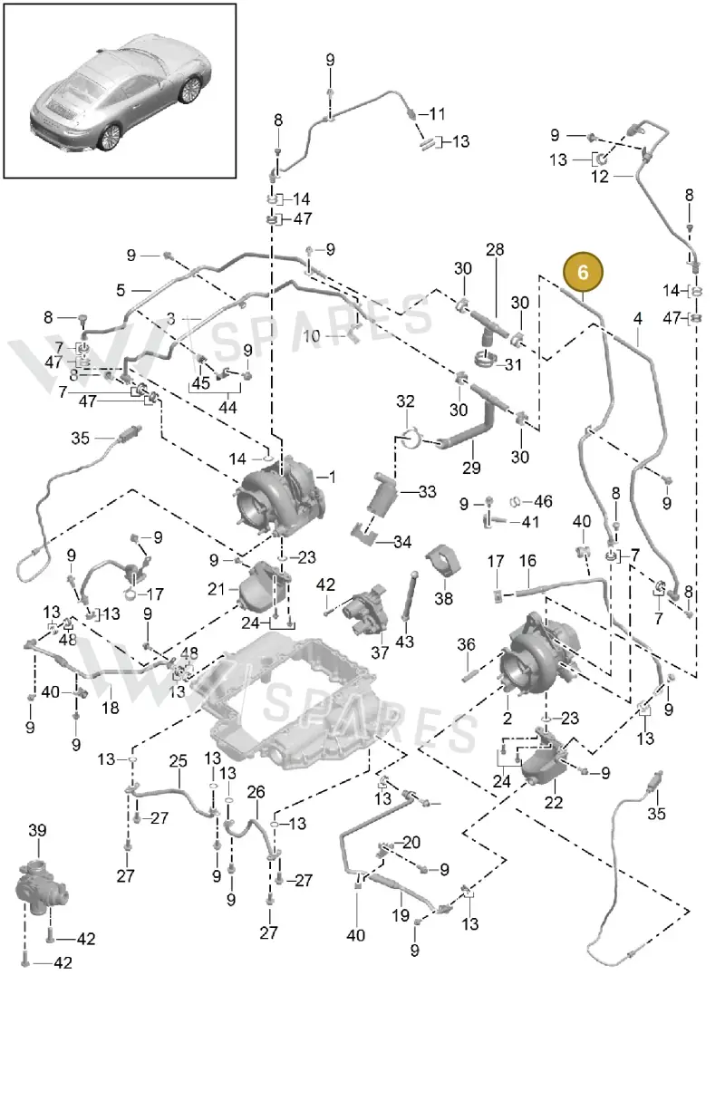 9A110608080 — Porsche 911 (2013-2020) diagram p42202000, position 6