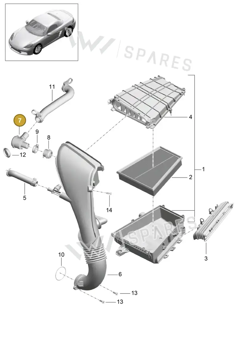 9A111033770 — Porsche Boxster (2016-) diagram p48106000, position 7