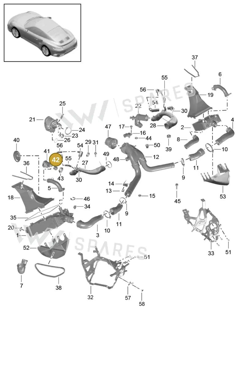 9A111066270 — Porsche 911 (2013-2020) diagram p42107020, position 42