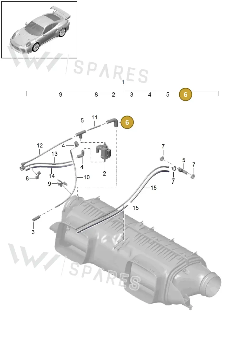 9A111066700 — Porsche 911 (2013-2020) diagram p42106010, position 6