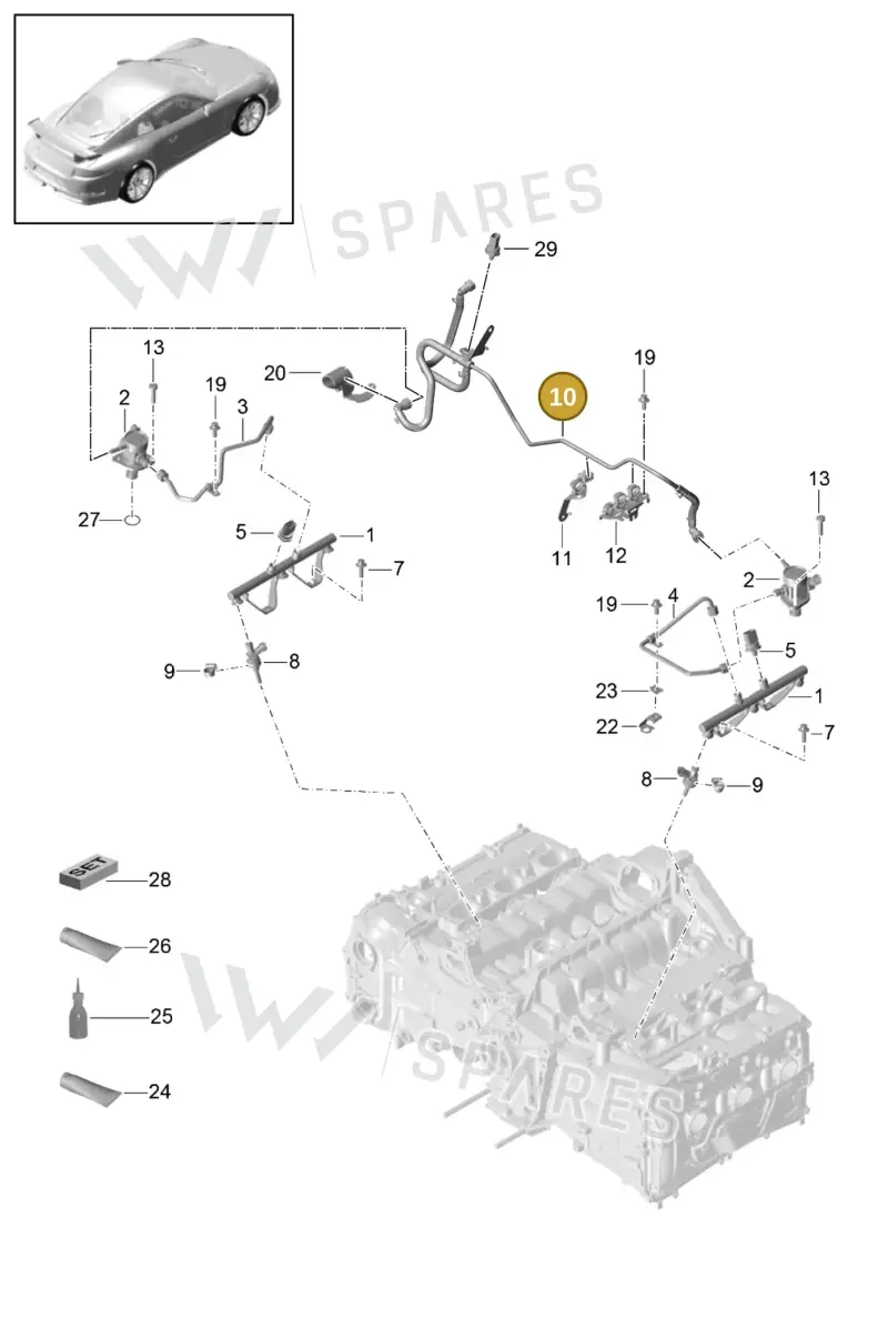 9A111090697 — Porsche 911 (2013-2020) diagram p41107000, position 10