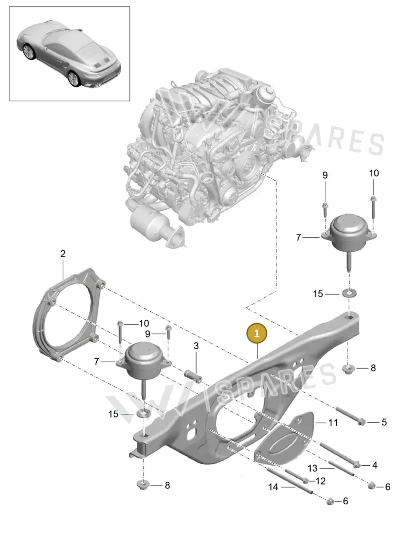 9A137501200 — Porsche 911 (2013-2020) diagram p42109000, position 1