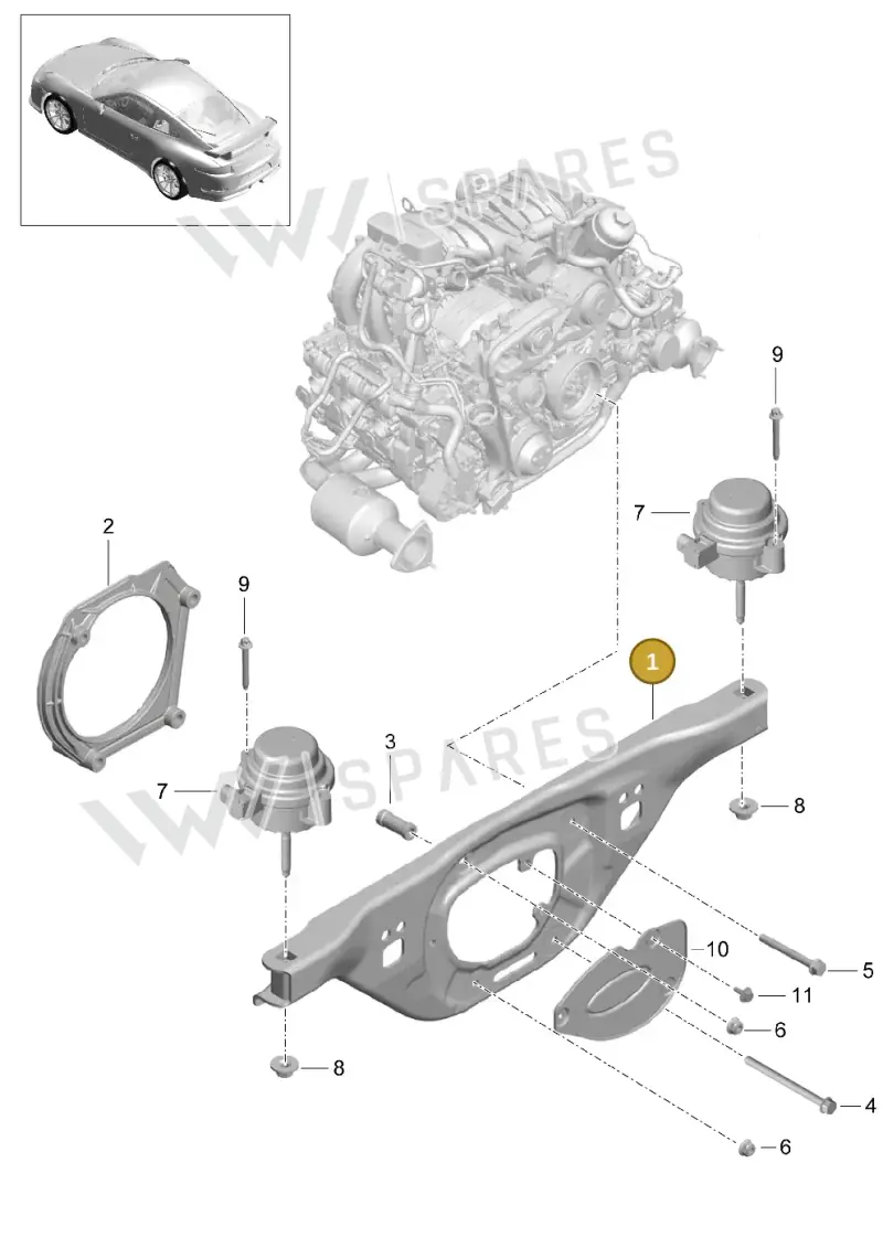 9A137501408 — Porsche 911 (2013-2020) diagram p41109000, position 1