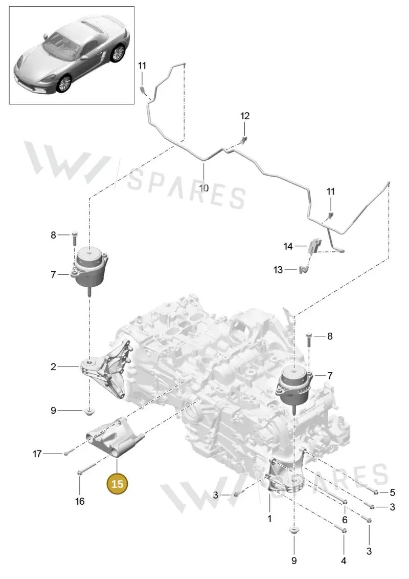 9A210147700 — Porsche Boxster (2016-2019) diagram p48109000, position 15