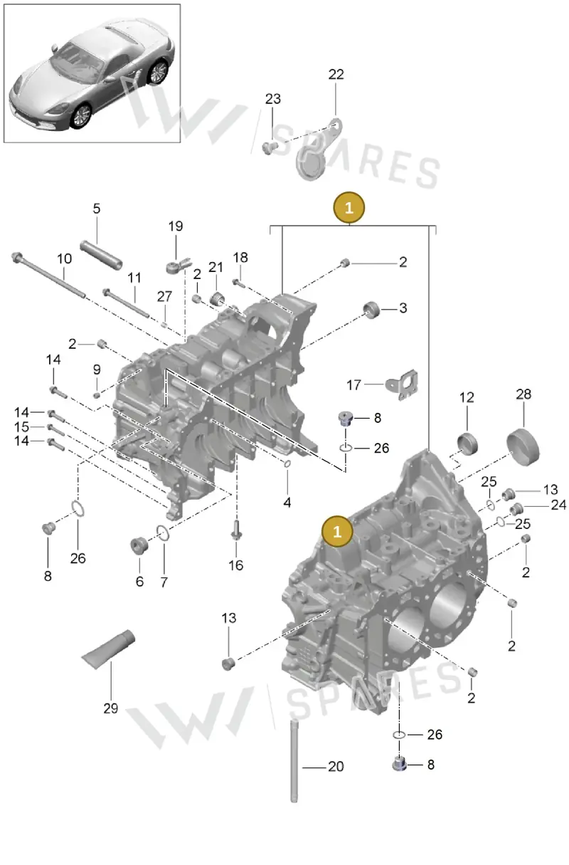 9A210192001 — Porsche Boxster (2016-2019) diagram p48101005, position 1