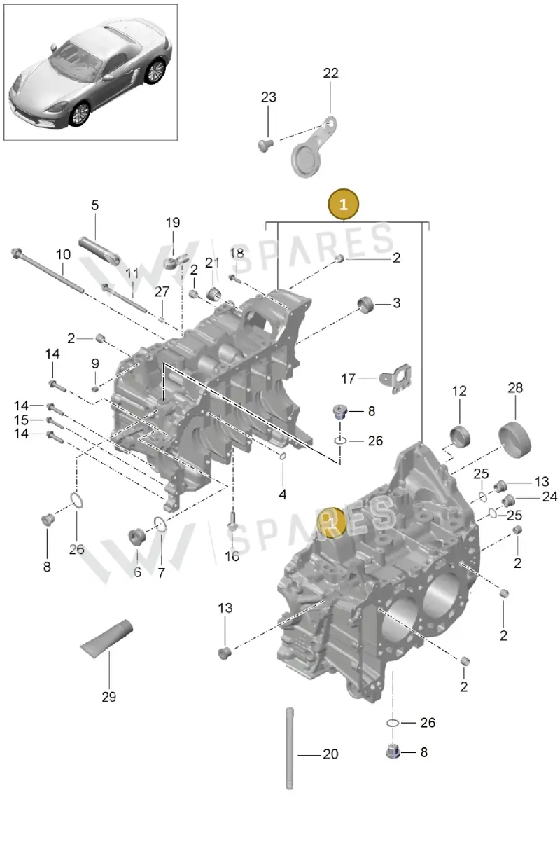 9A210192002 — Porsche Boxster (2016-2019) diagram p48101005, position 1