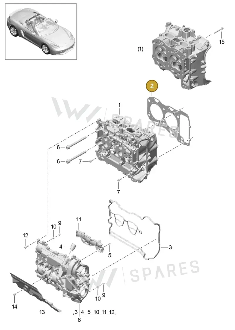 9A210414201 — Porsche Boxster (2016-2019) diagram p48103000, position 2